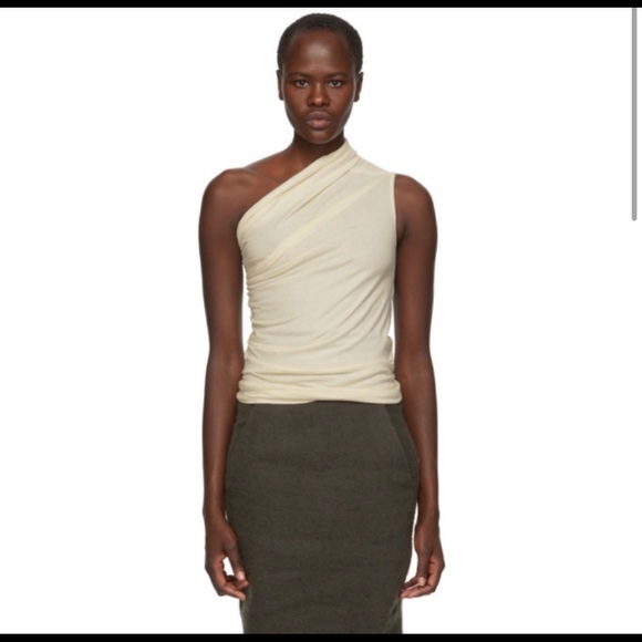 SOLD- Rick Owens FW18 Sisyphus One Shoulder Top - Picture 2 of 6
